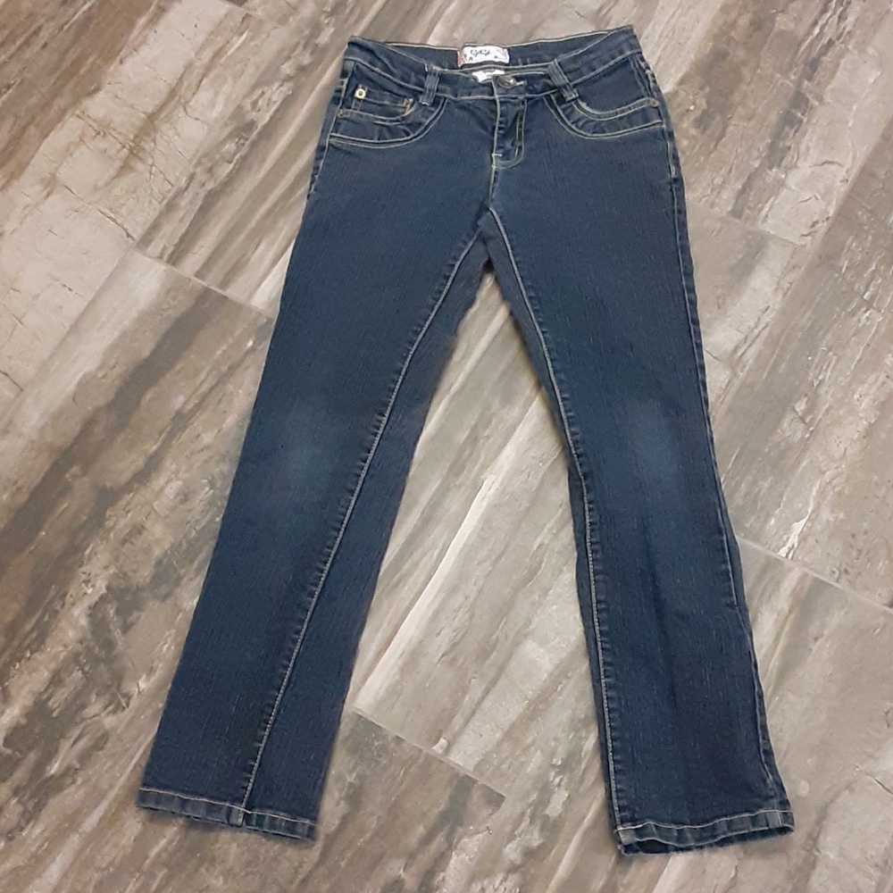 Gigi Girls Size 10 Jeans with Embellished Back Pockets – Good Condition